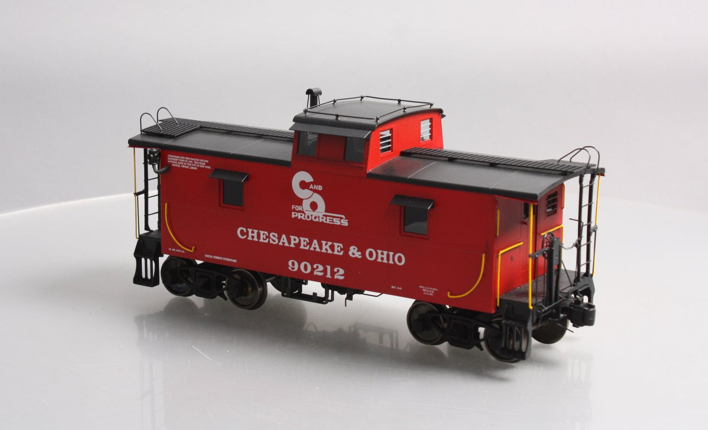 Accucraft AL93-056 1 Gauge Chesapeake & Ohio Steel Caboose in Red #90212