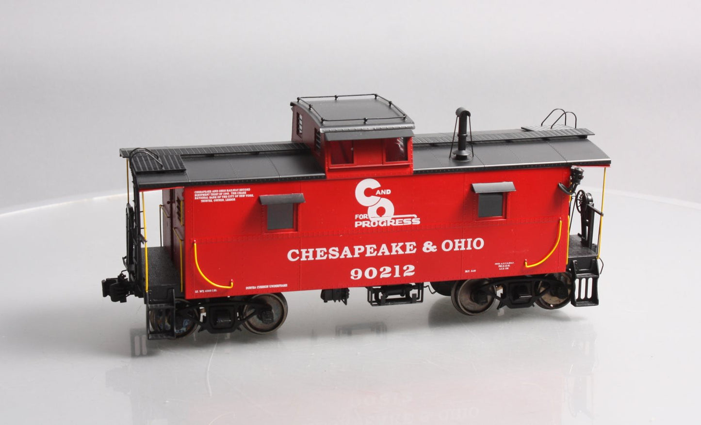 Accucraft AL93-056 1 Gauge Chesapeake & Ohio Steel Caboose in Red #90212