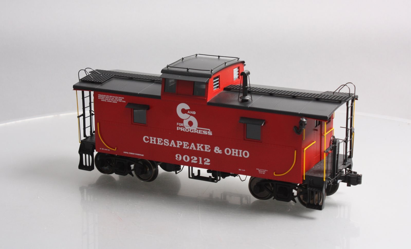 Accucraft AL93-056 1 Gauge Chesapeake & Ohio Steel Caboose in Red #90212