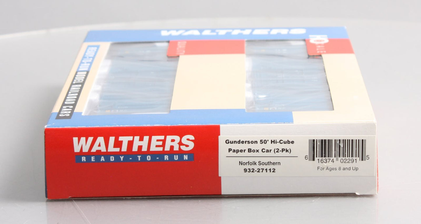 Walthers 932-27112 HO Scale Norfolk Southern Box Cars (Set of 2) EX/Box
