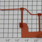 Lionel 8201-94 Right Hand Short Orange Hand Rail