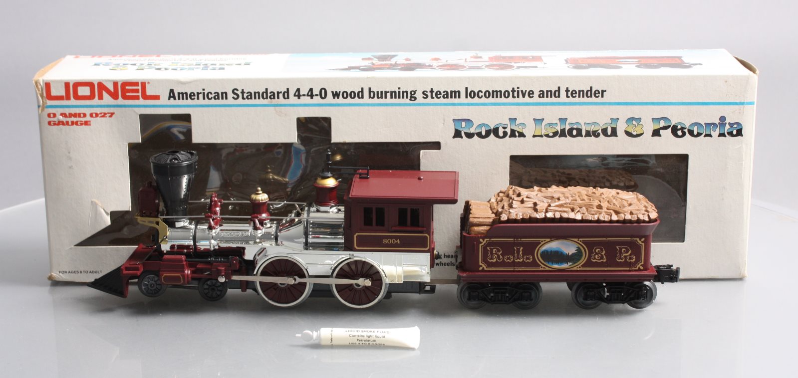 Lionel 6-8004 O Scale Rock Island & Peoria Steam Locomotive & Tender EX/Box