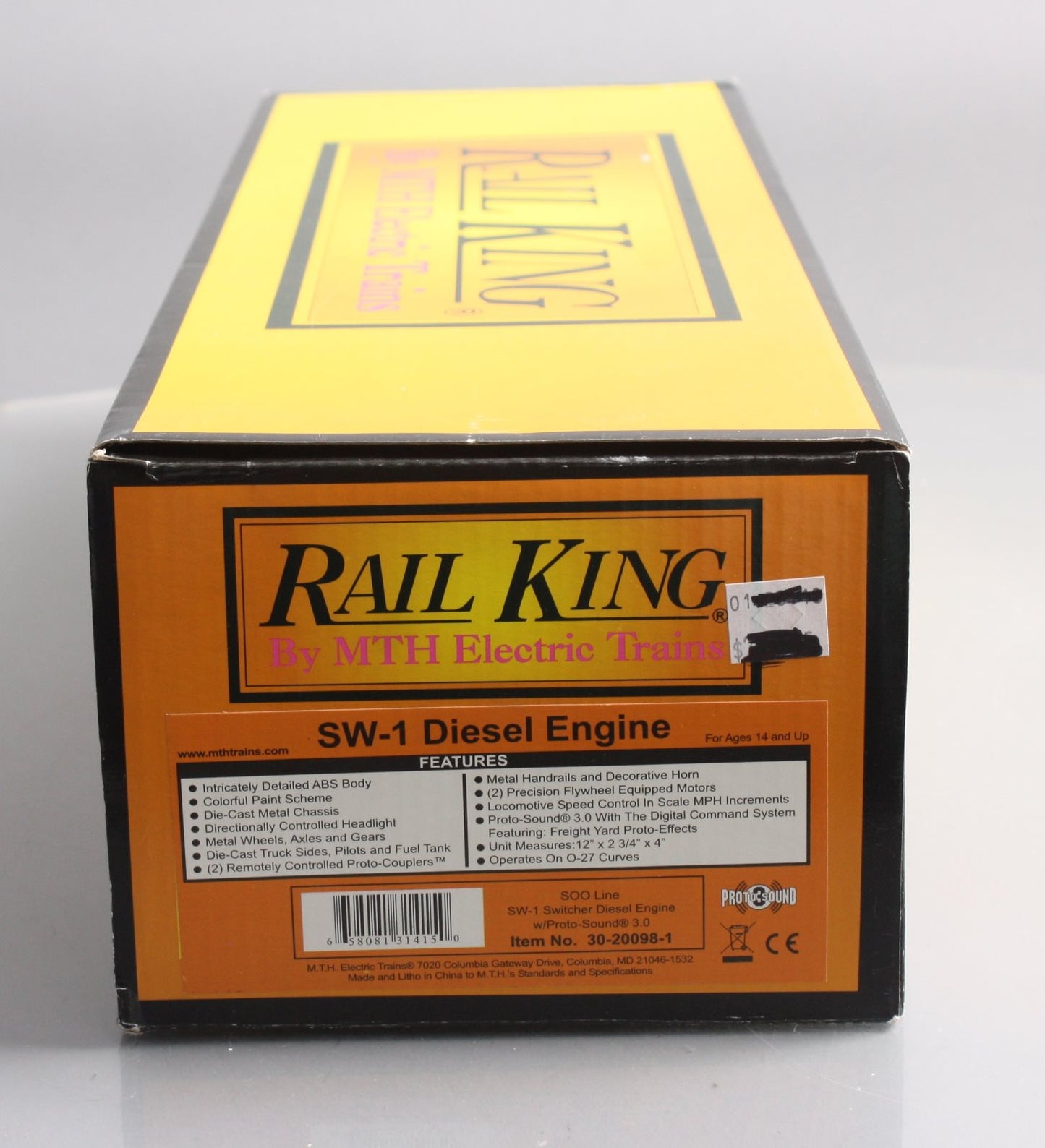 MTH 30-20098-1 SOO Line SW-1 Diesel Switcher w/PS3 #320