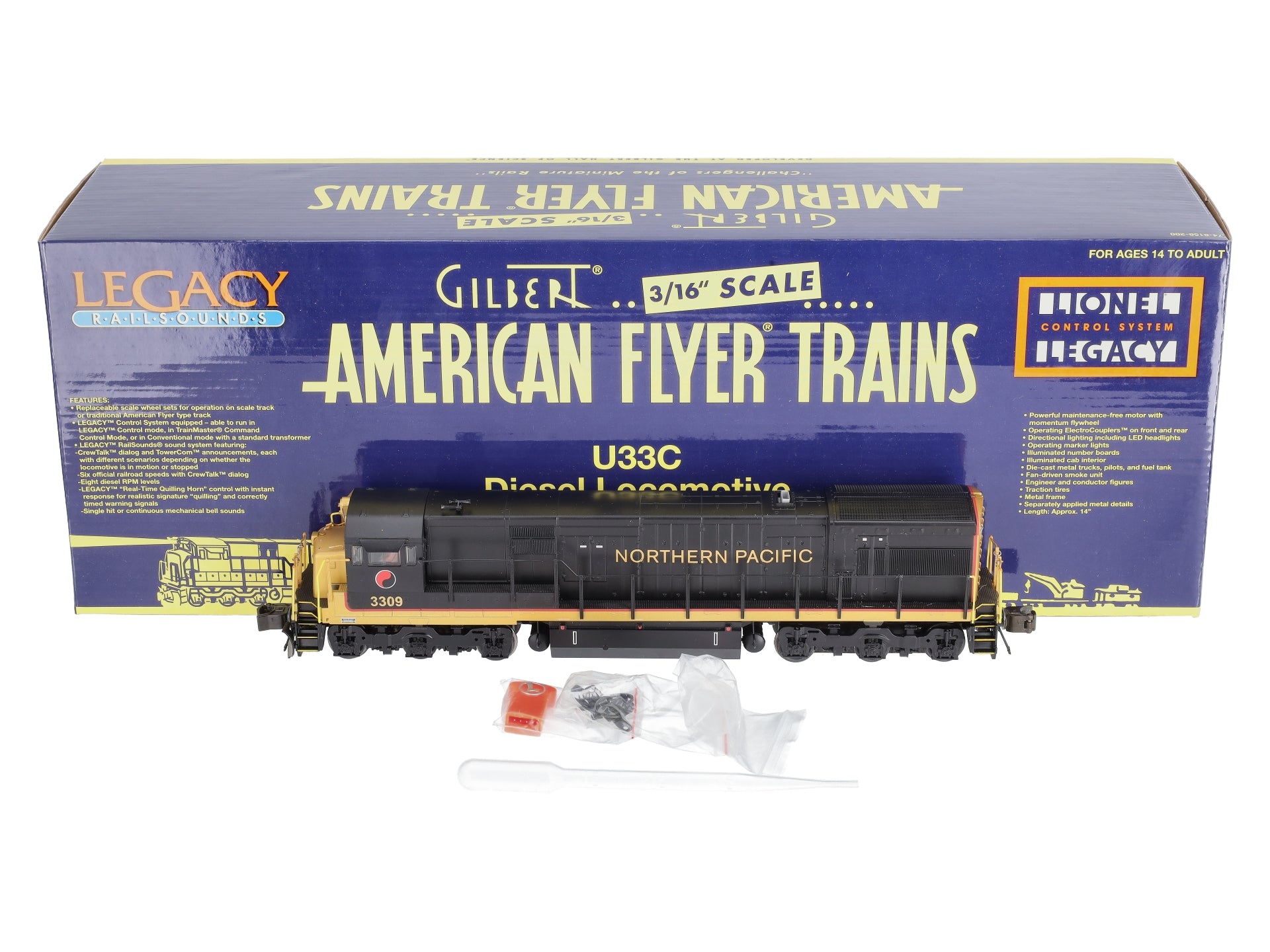 American Flyer 6-48161 S Scale Northern Pacific U33C Diesel #3309