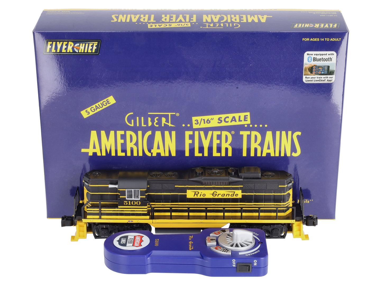 American Flyer 1921180 S Rio Grande FlyerChief GP7 Diesel Locomotive #5100