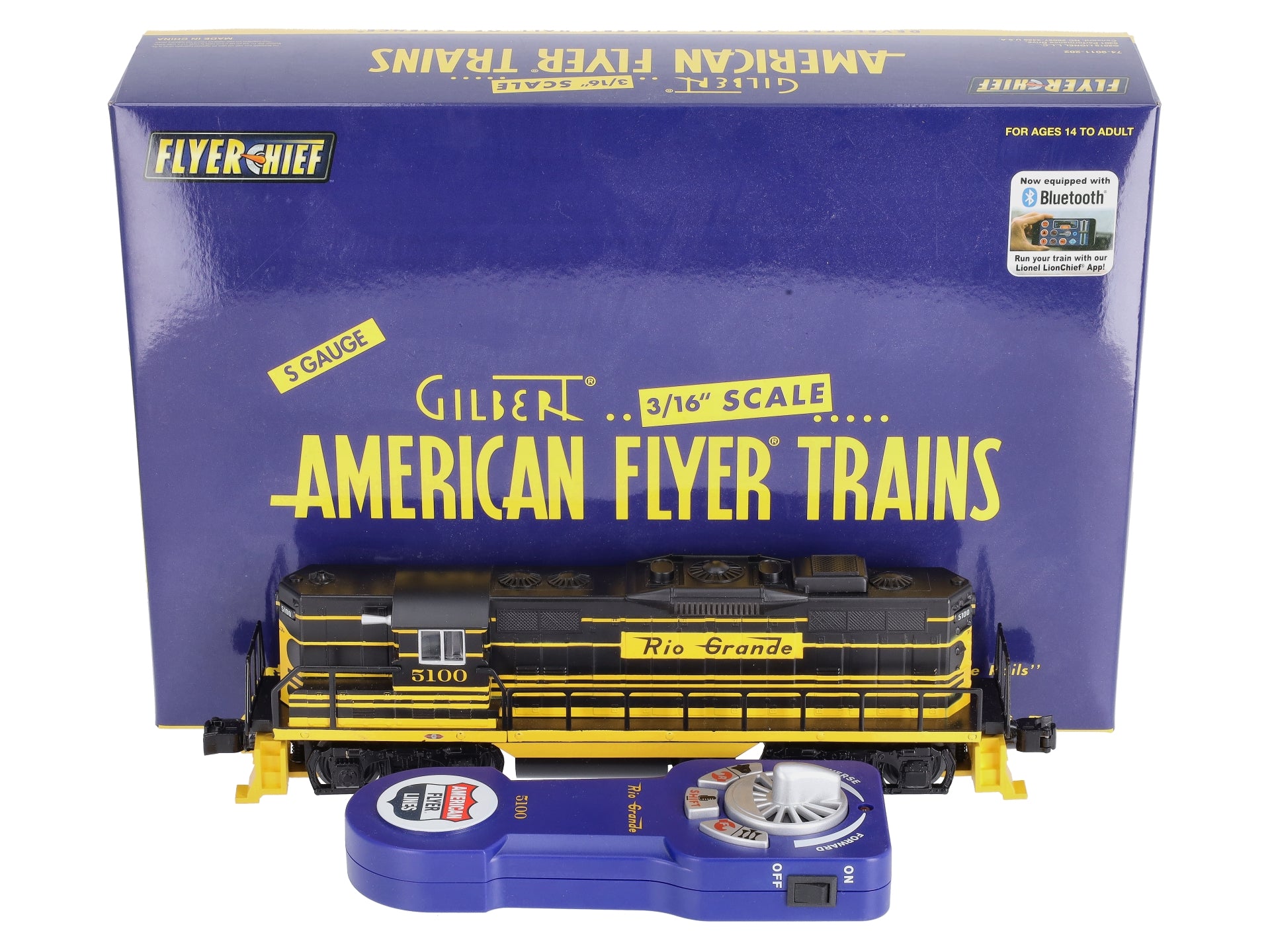 American Flyer 1921180 S Rio Grande FlyerChief GP7 Diesel Locomotive #5100
