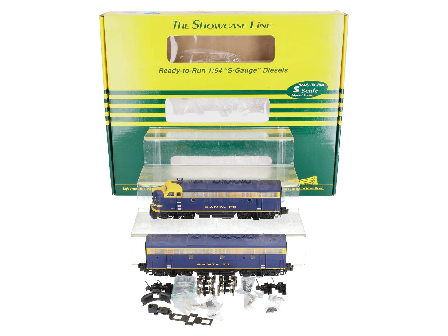 S-Helper 00931 S AT&SF F-7 AB Diesel Locomotive Set EX/Box