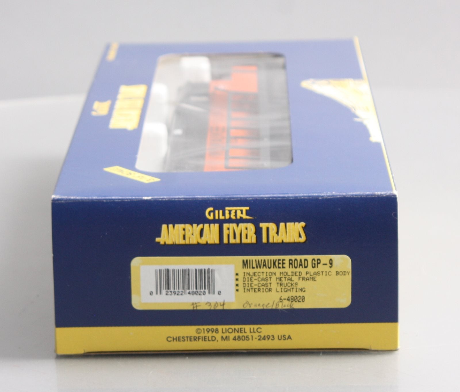 American Flyer 6-48020 S Scale Milwaukee Road GP-9 Diesel Locomotive LN/Box