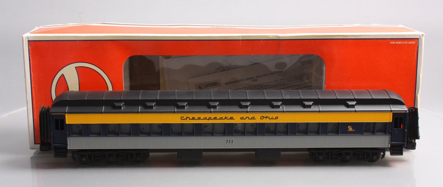Lionel 6-29011 O Gauge Chesapeake & Ohio Heavyweight Coach Car #711 LN/Box