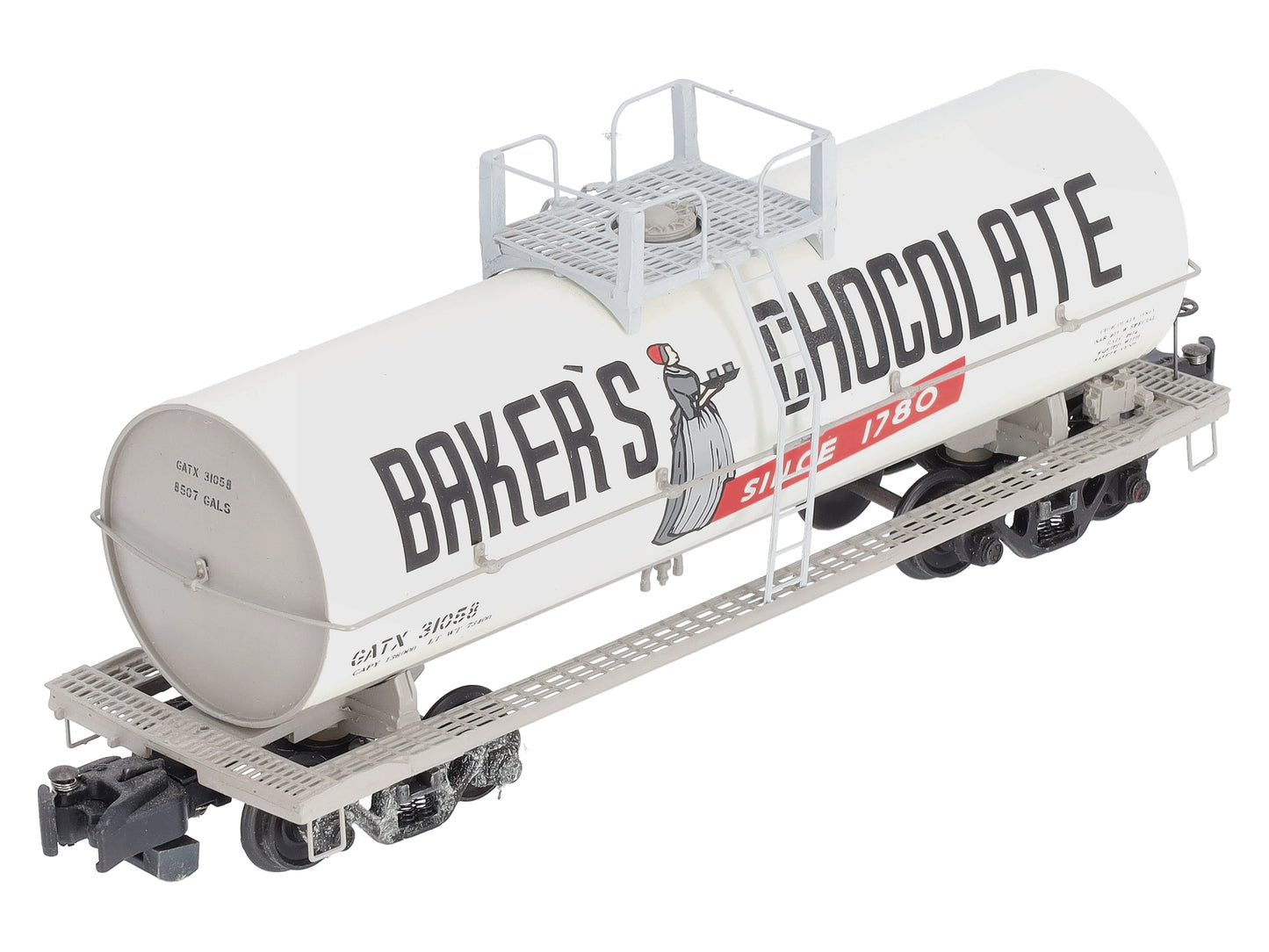 Downs Model RR 31058 S Gauge Baker's Chocolate Tank Car NIB