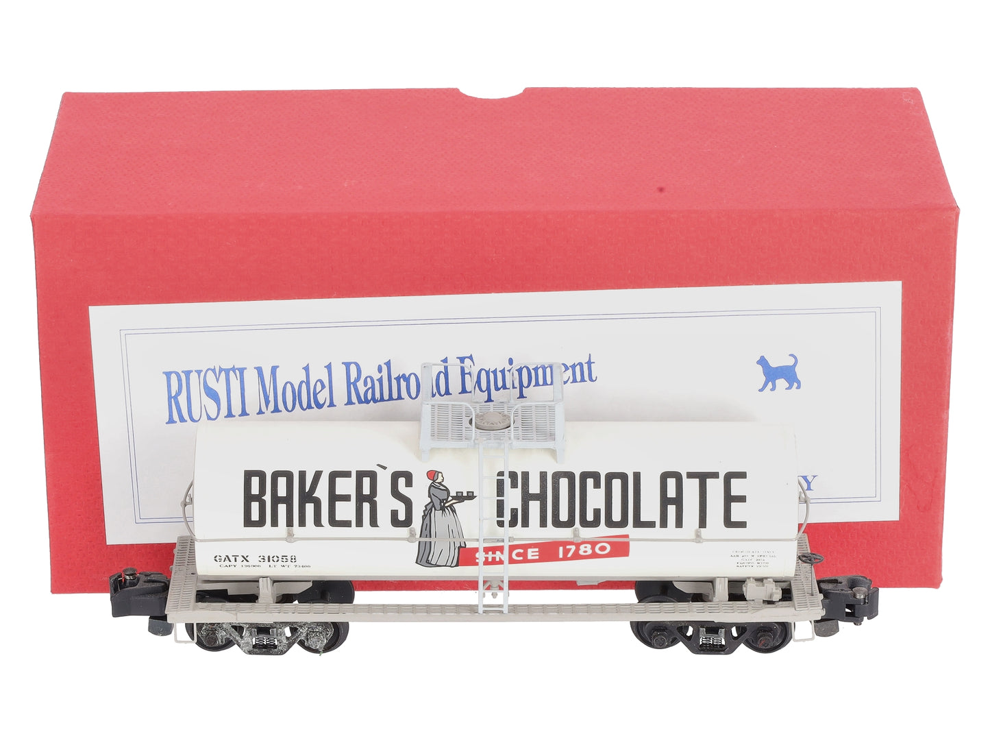 Downs Model RR 31058 S Gauge Baker's Chocolate Tank Car NIB