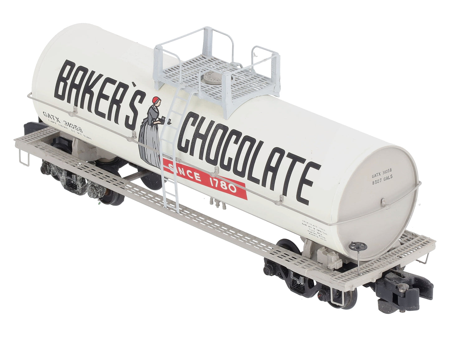 Downs Model RR 31058 S Gauge Baker's Chocolate Tank Car NIB