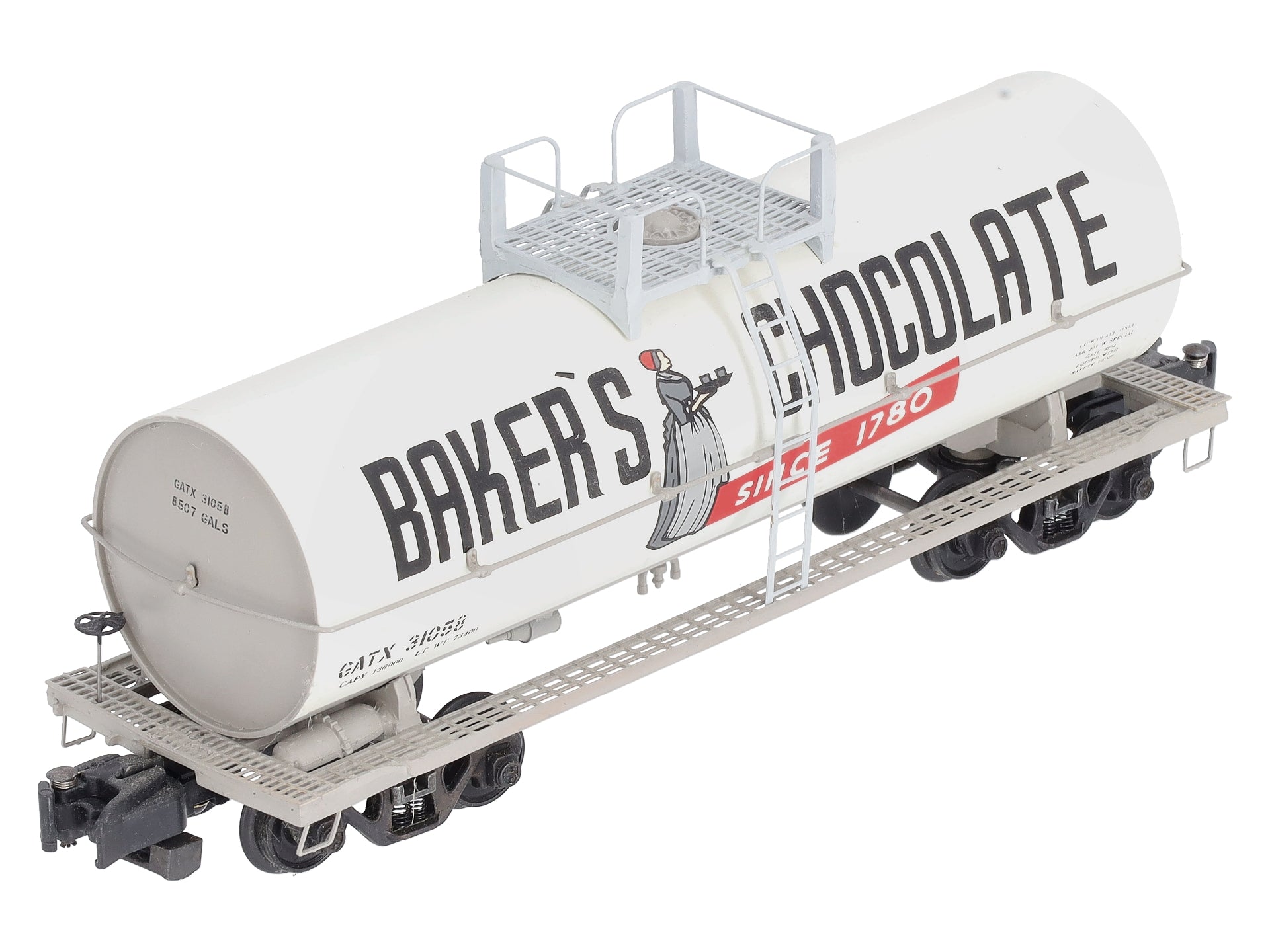 Downs Model RR 31058 S Gauge Baker's Chocolate Tank Car NIB