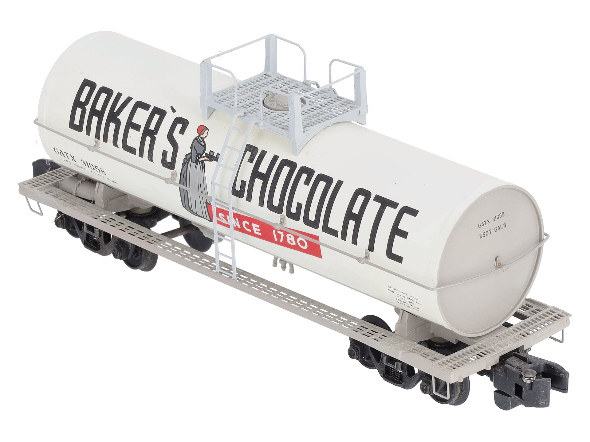 Downs Model RR 31058 S Gauge Baker's Chocolate Tank Car NIB