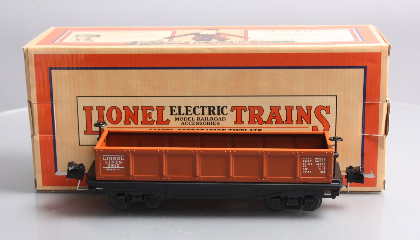 MTH 11-70030 O Gauge No.2812 Dark Orange Gondola Car