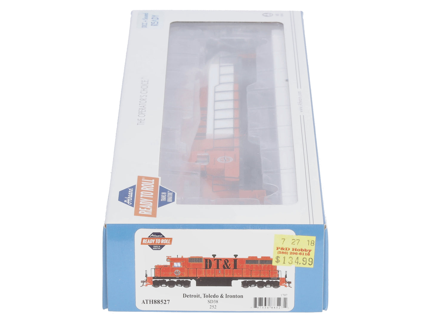 Athearn 88527 HO Detroit, Toledo and Ironton RTR SD38 Diesel Locomotive #252