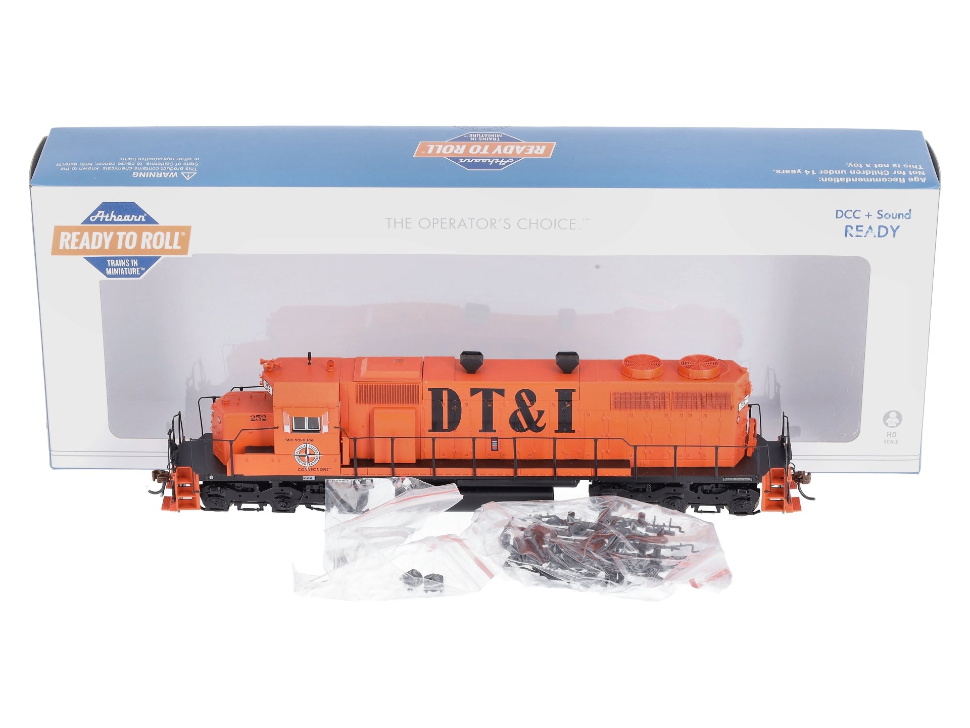 Athearn 88527 HO Detroit, Toledo and Ironton RTR SD38 Diesel Locomotive #252
