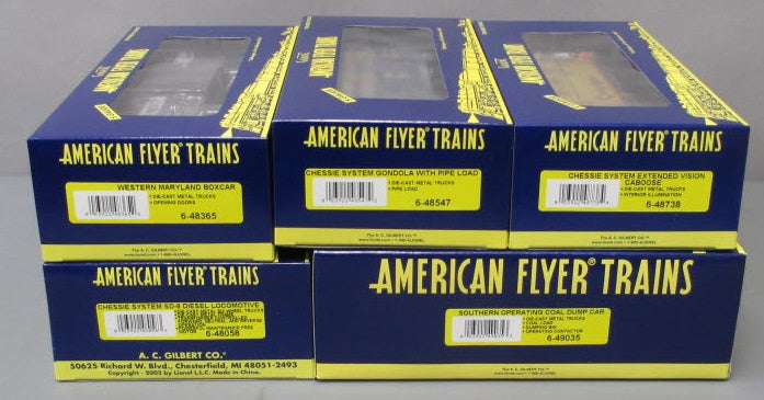 American Flyer 6-49615 S Gauge Chessis System SD9 Diesel Freight Train Set