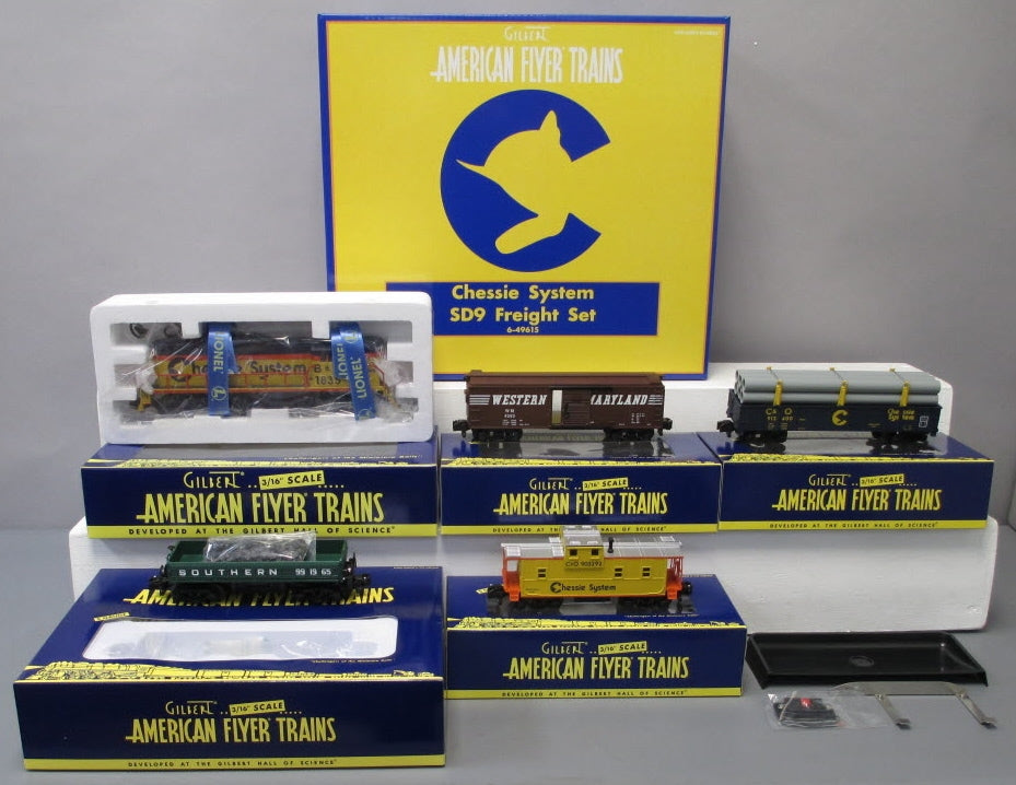 American Flyer 6-49615 S Gauge Chessis System SD9 Diesel Freight Train Set