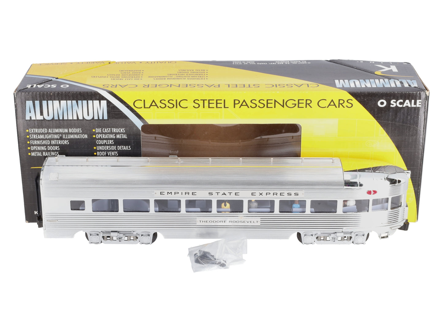 K-Line K4670-10054 O Gauge NYC "Theodore Roosevelt" 15" Aluminum Passenger Car LN/Box