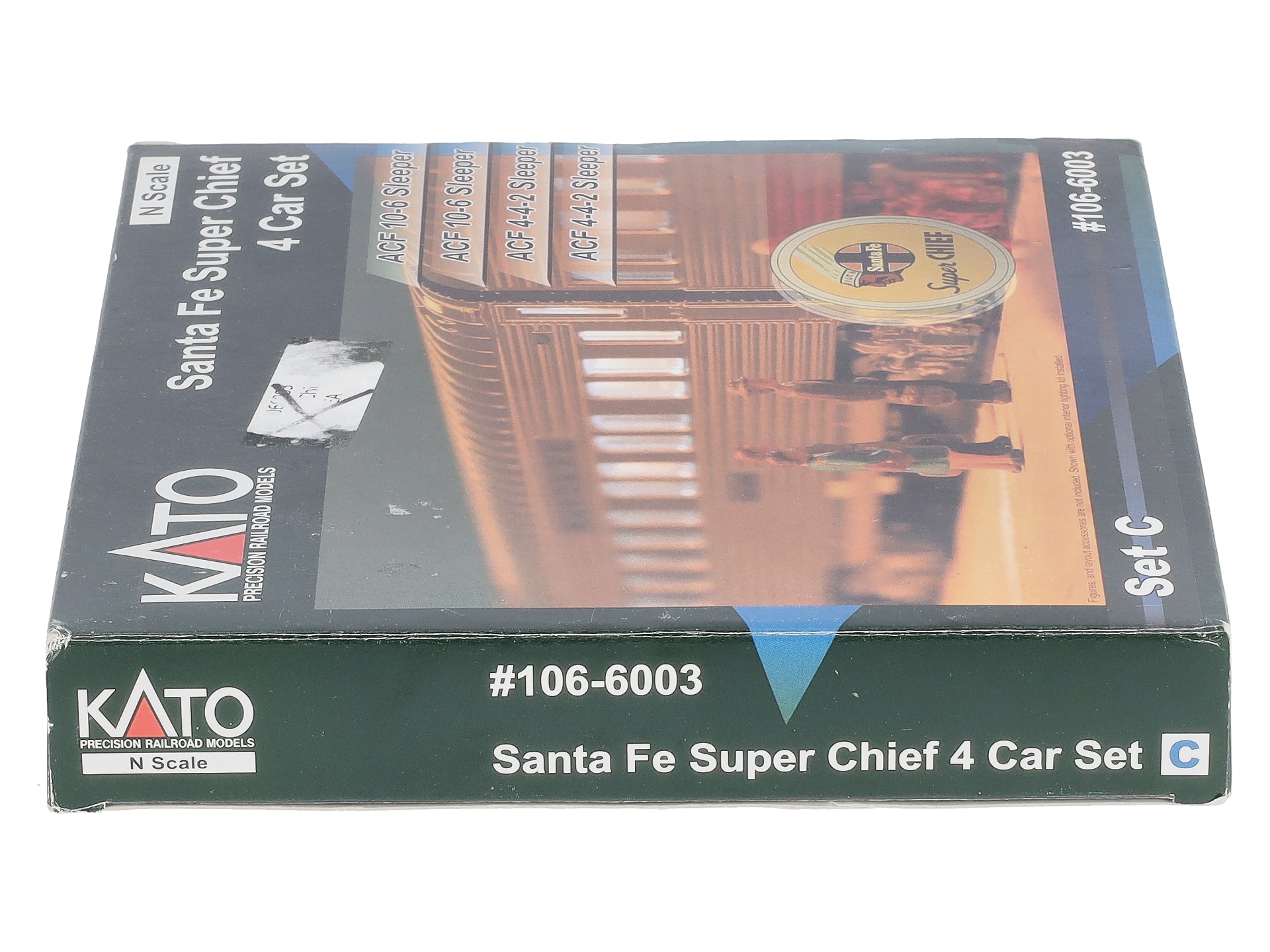 Kato 106-6003 N Scale Santa Fe Super Chief 4-Car Passenger Set LN