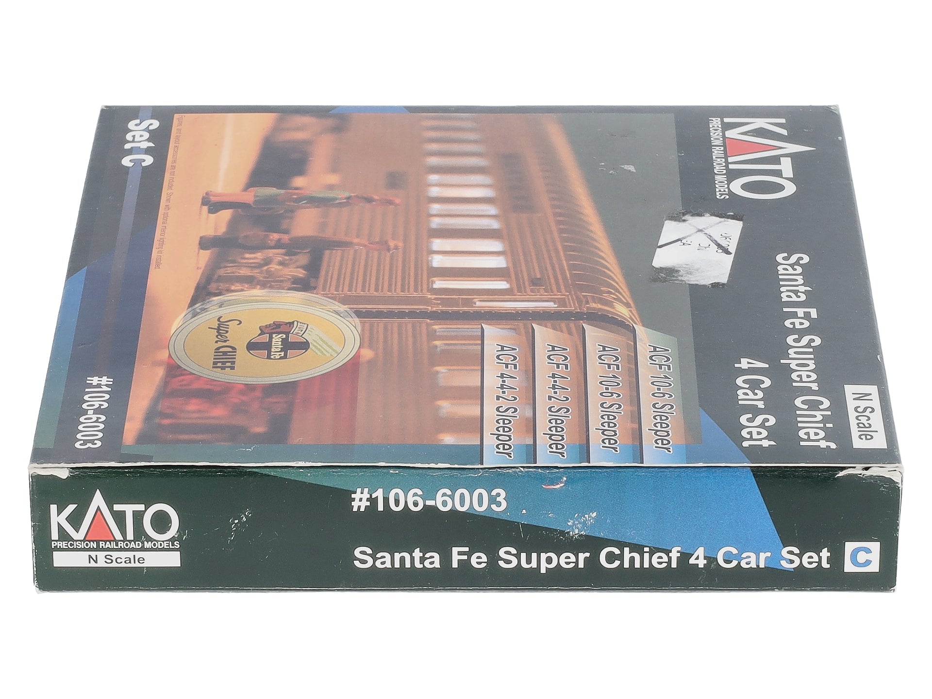Kato 106-6003 N Scale Santa Fe Super Chief 4-Car Passenger Set LN