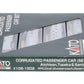 Kato 106-1502 N Scale ATSF Corrugated Passenger Car Set (Set A) LN/Box