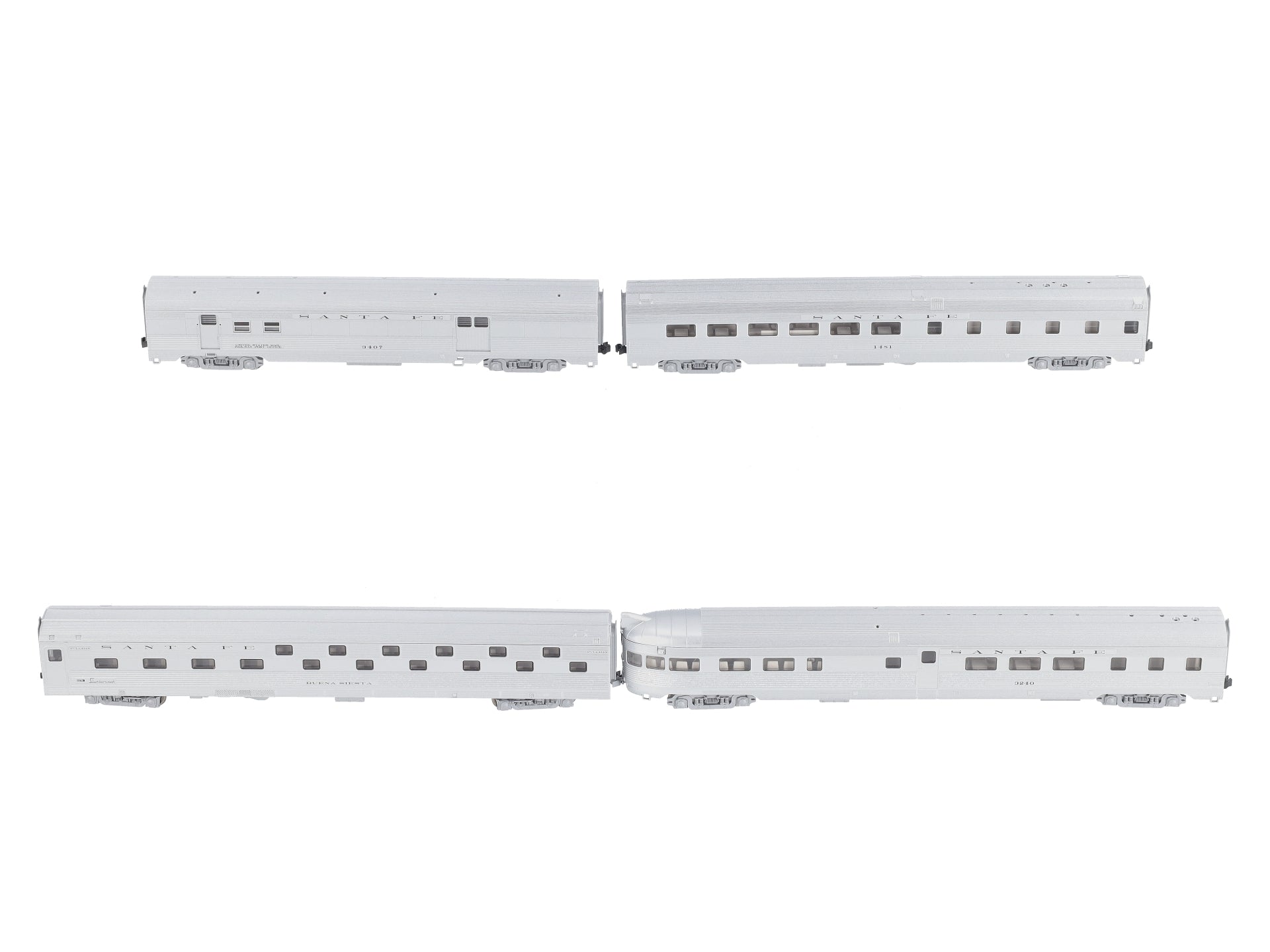 Kato 106-1502 N Scale ATSF Corrugated Passenger Car Set (Set A) LN/Box