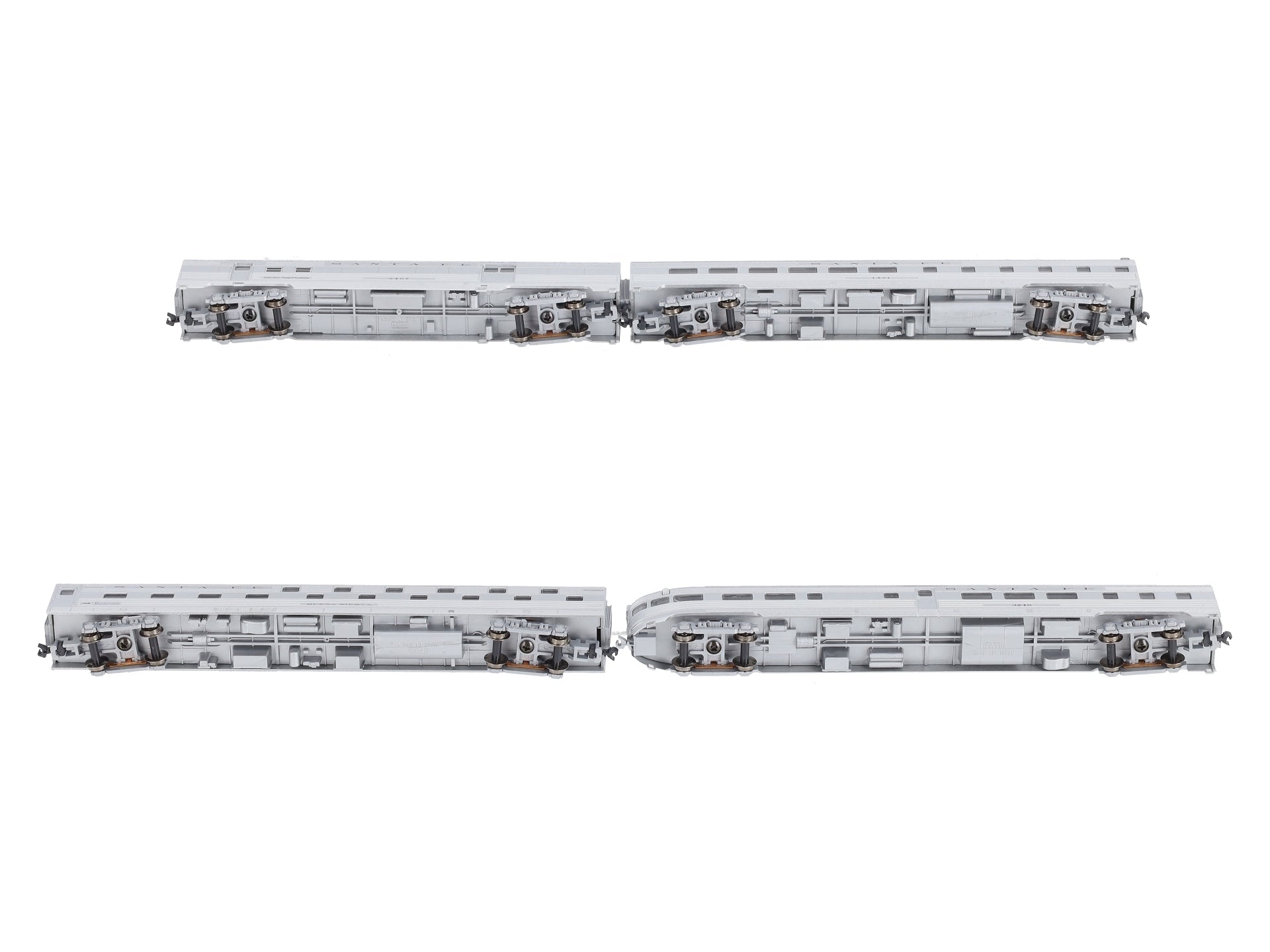 Kato 106-1502 N Scale ATSF Corrugated Passenger Car Set (Set A) LN/Box