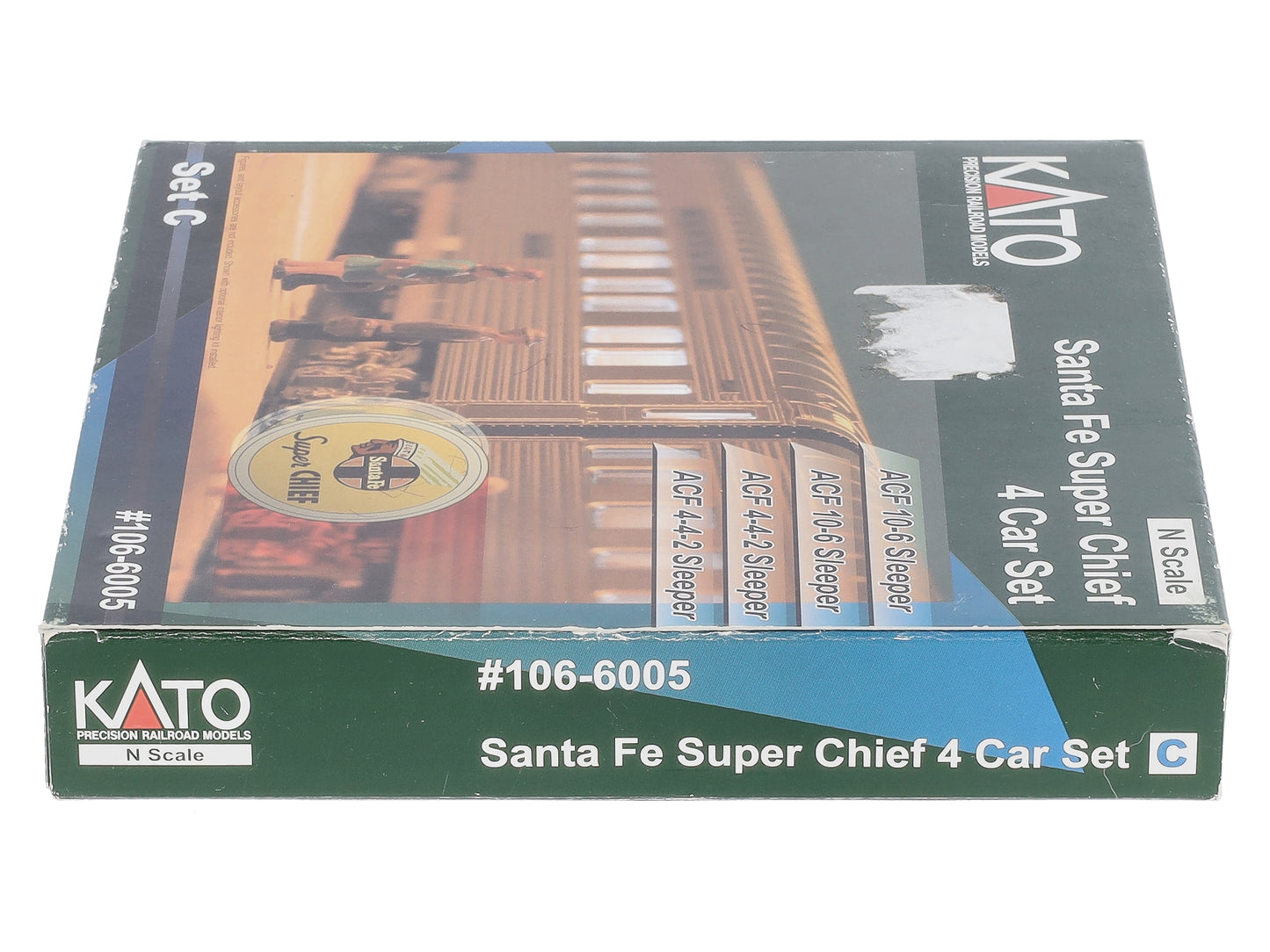 Kato 106-6005 N Scale Santa Fe Super Chief Passenger Cars - Set C (Set of 4) LN/Box