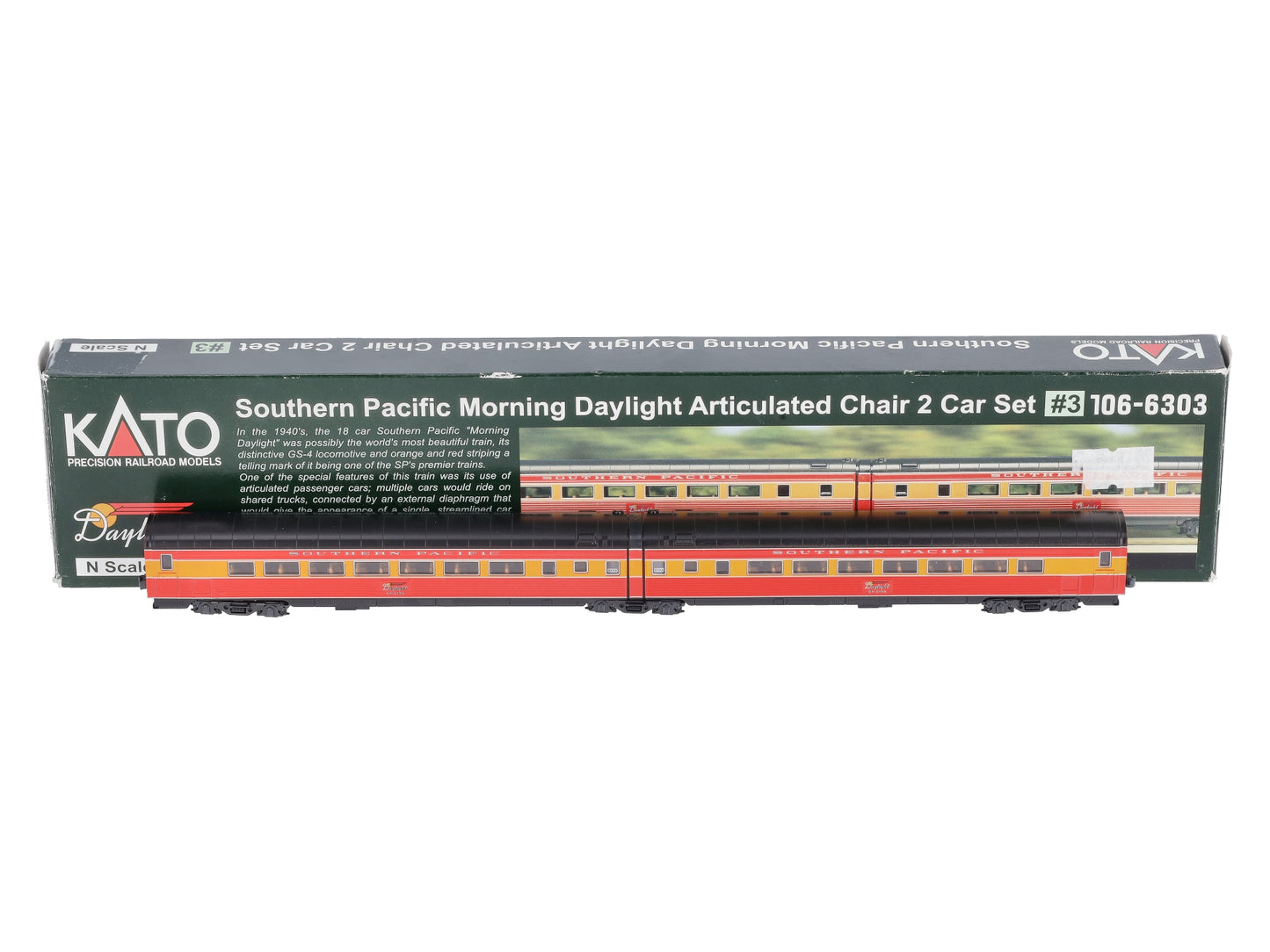 Kato 106-6303 N Southern Pacific "Morning Daylight" Articulated Coach #3