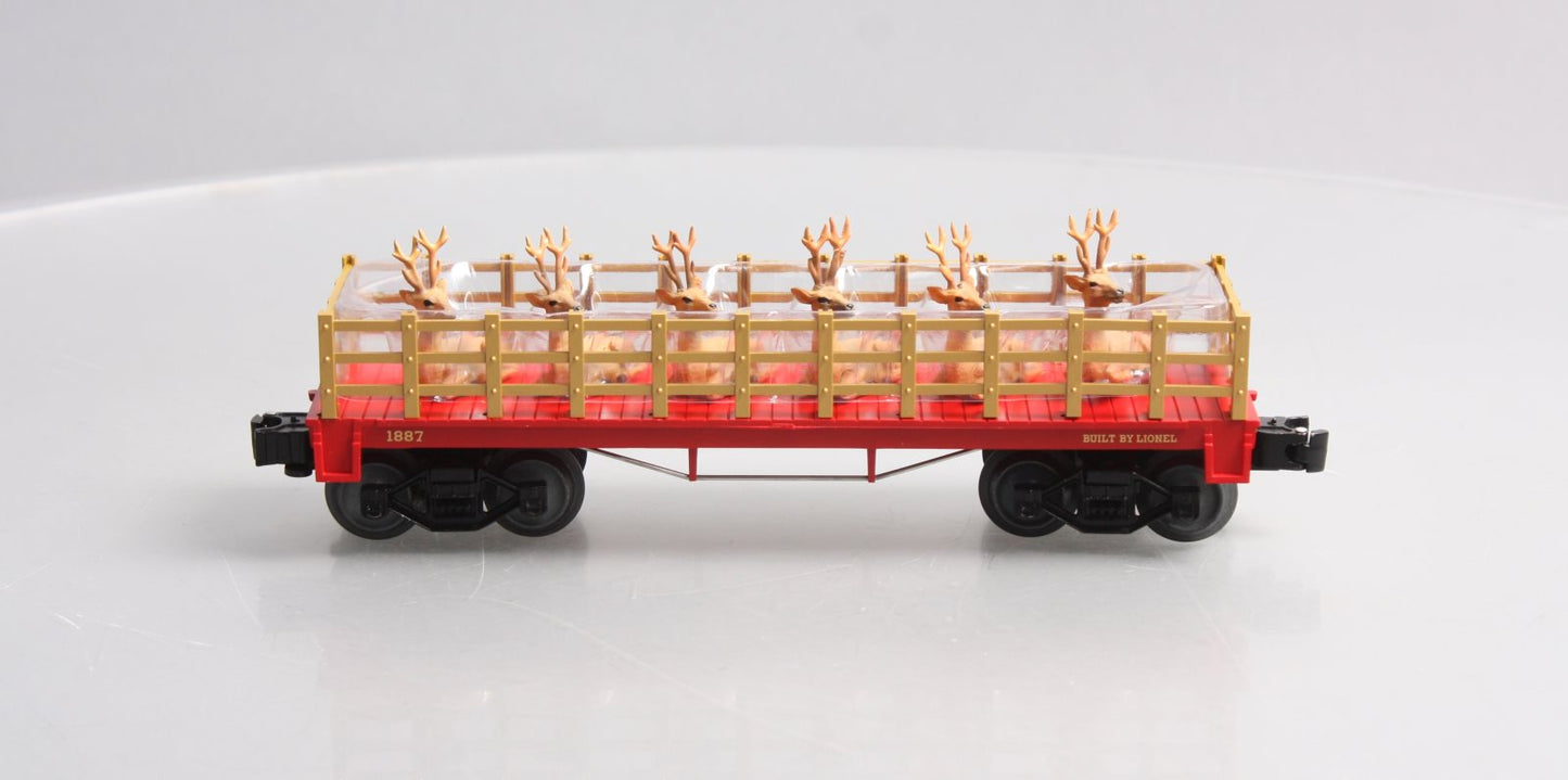 Lionel 6-81984 O Christmas General Flatcar with Reindeer Load #1887