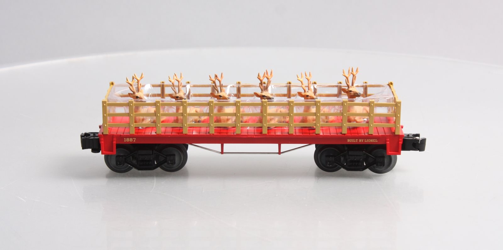 Lionel 6-81984 O Christmas General Flatcar with Reindeer Load #1887
