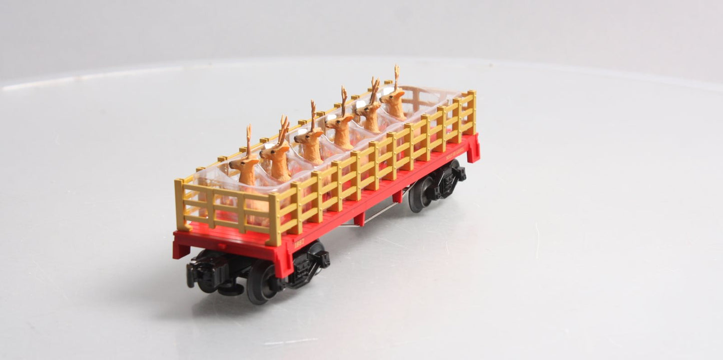 Lionel 6-81984 O Christmas General Flatcar with Reindeer Load #1887