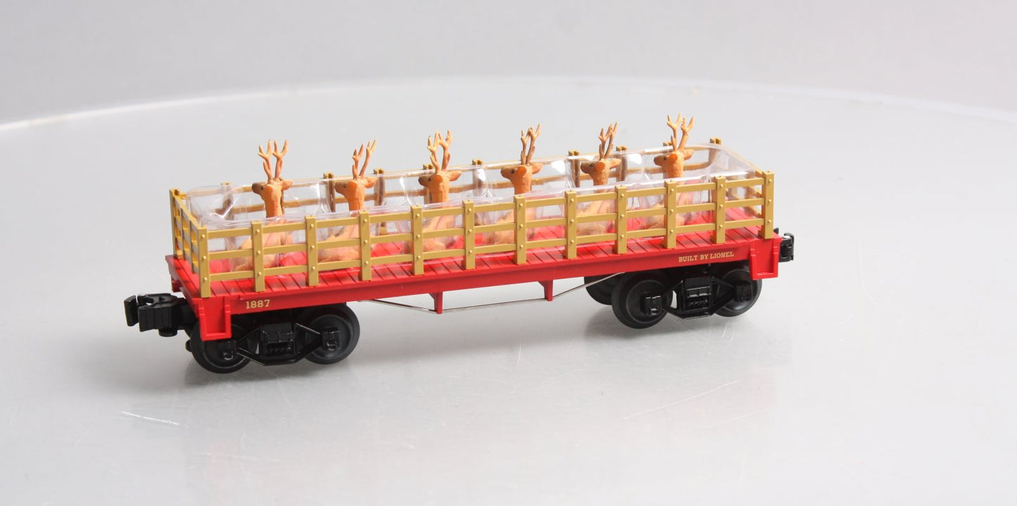 Lionel 6-81984 O Christmas General Flatcar with Reindeer Load #1887