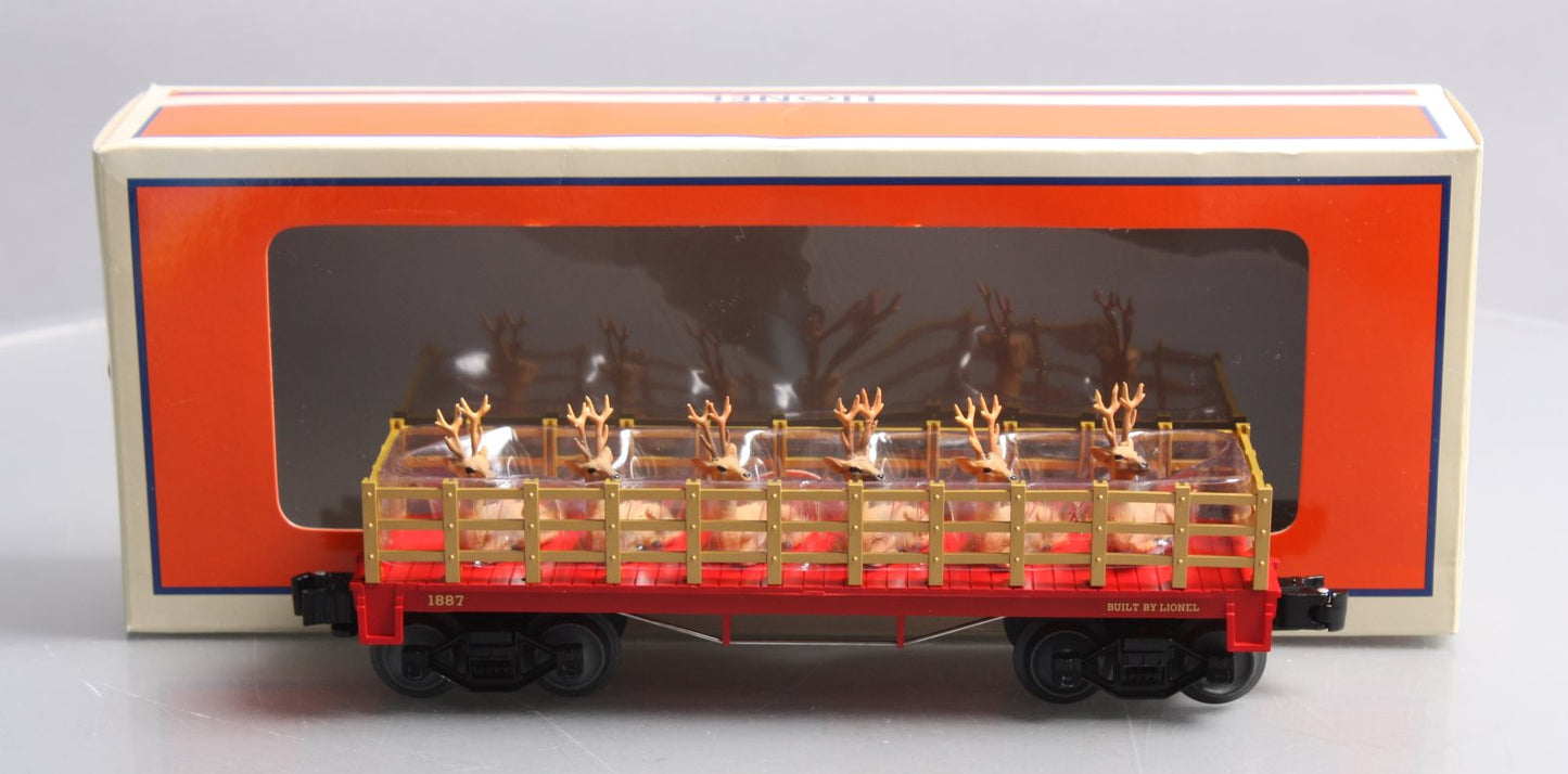 Lionel 6-81984 O Christmas General Flatcar with Reindeer Load #1887