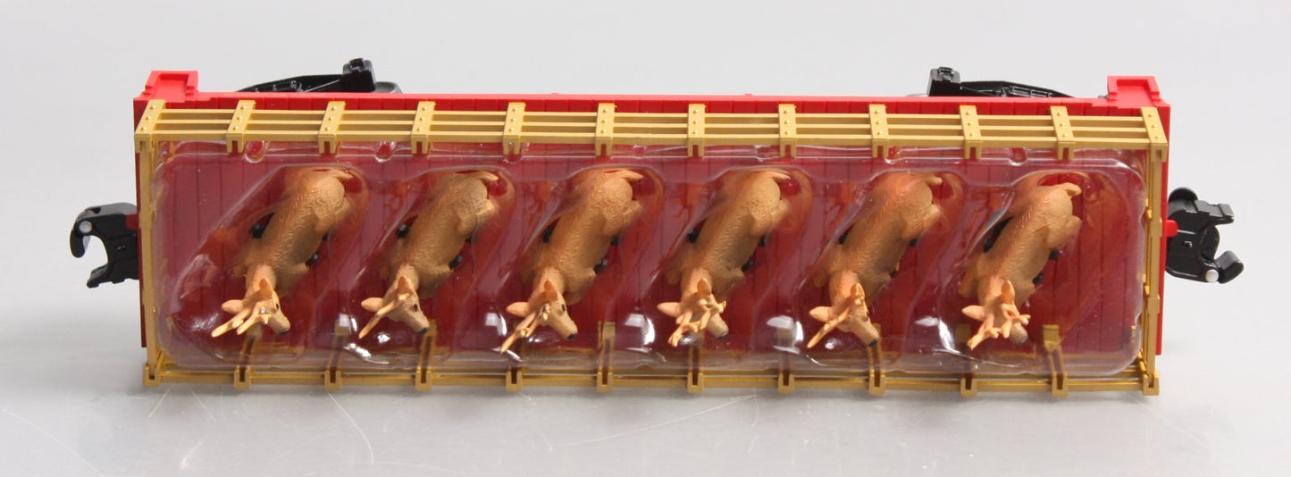 Lionel 6-81984 O Christmas General Flatcar with Reindeer Load #1887