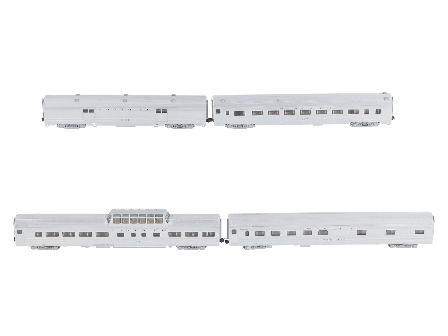 Kato 106-1603 N Scale ATSF Corrugated Passenger Car (Set B) NIB