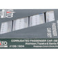 Kato 106-1604 N Scale ATSF Corrugated Passenger Car (Set B) NIB