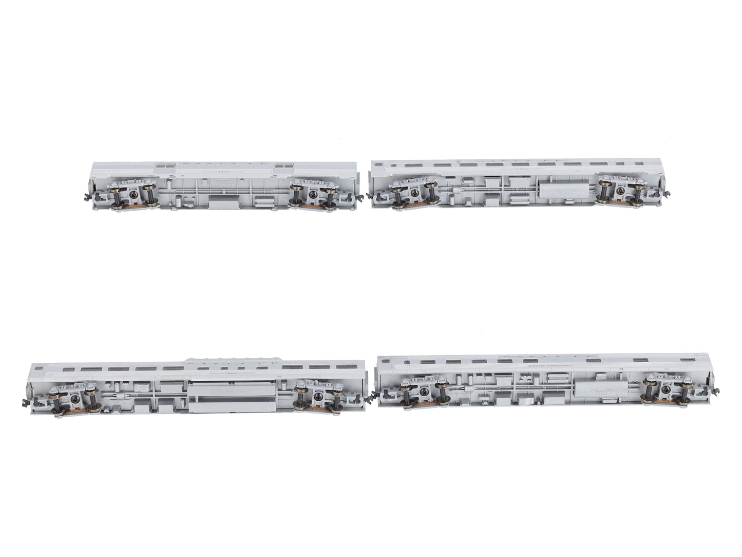 Kato 106-1604 N Scale ATSF Corrugated Passenger Car (Set B) NIB