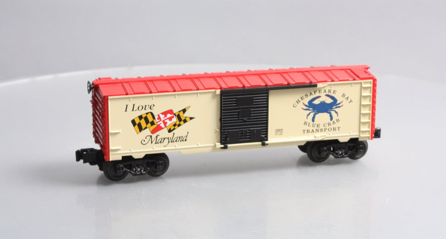 Lionel 6-29909 O I Love Maryland Boxcar LN/Box