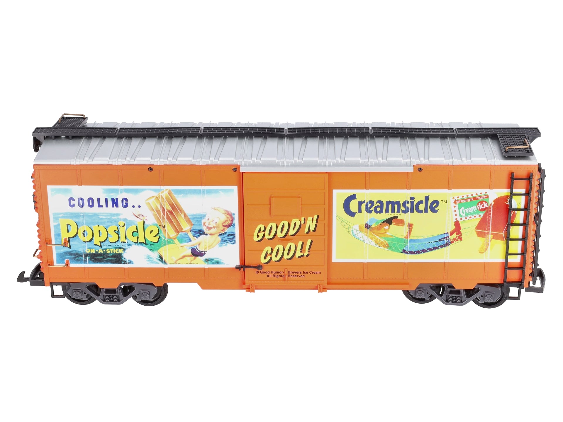 おんちまる様　LGB 9Pカーゴ ボクサーセットアップ ♂1 LGB 48910 G Creamsicle Popsicle Boxcar – Trainz