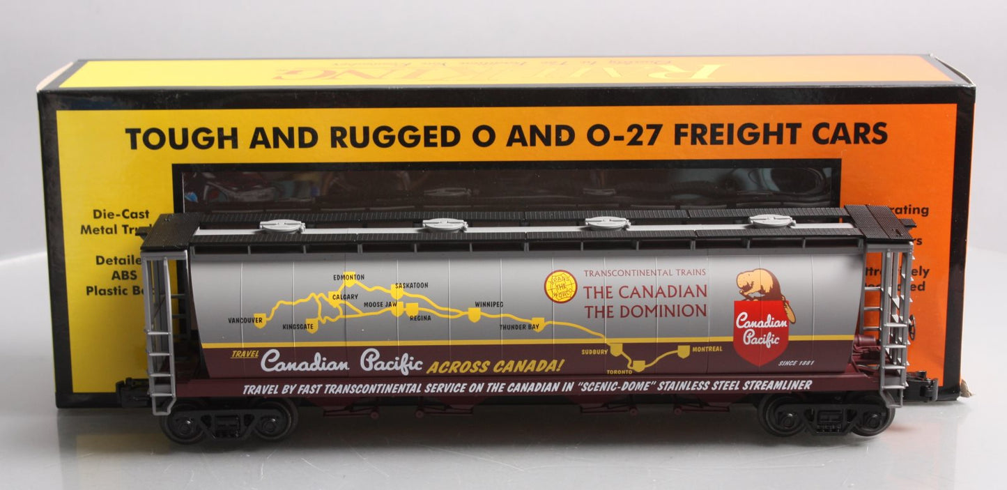 MTH 30-75709 O Scale Canadian Pacific 4-Bay Cylindrical Hopper Car LN/Box