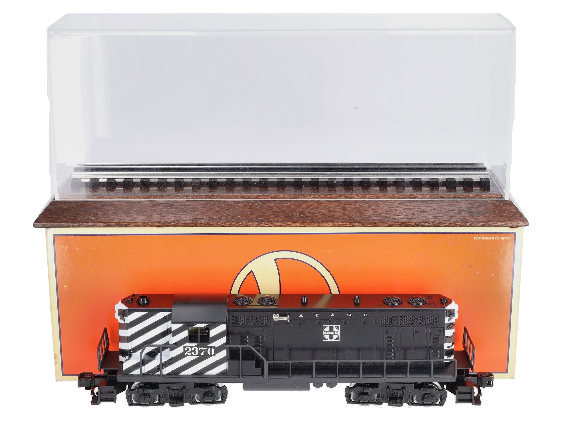 Lionel 6-18853 O Gauge AT & SF GP-9 Diesel Engine #2370 with Display Case EX/Box