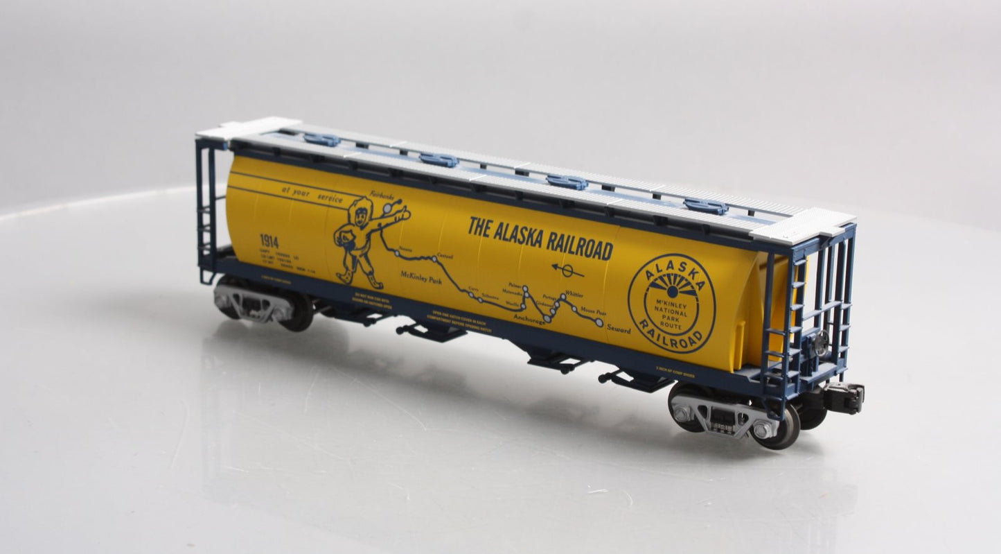 MTH 30-75225 Alaska Railroad 4-Bay Cylindrical Hopper Car #1914 MT/Box