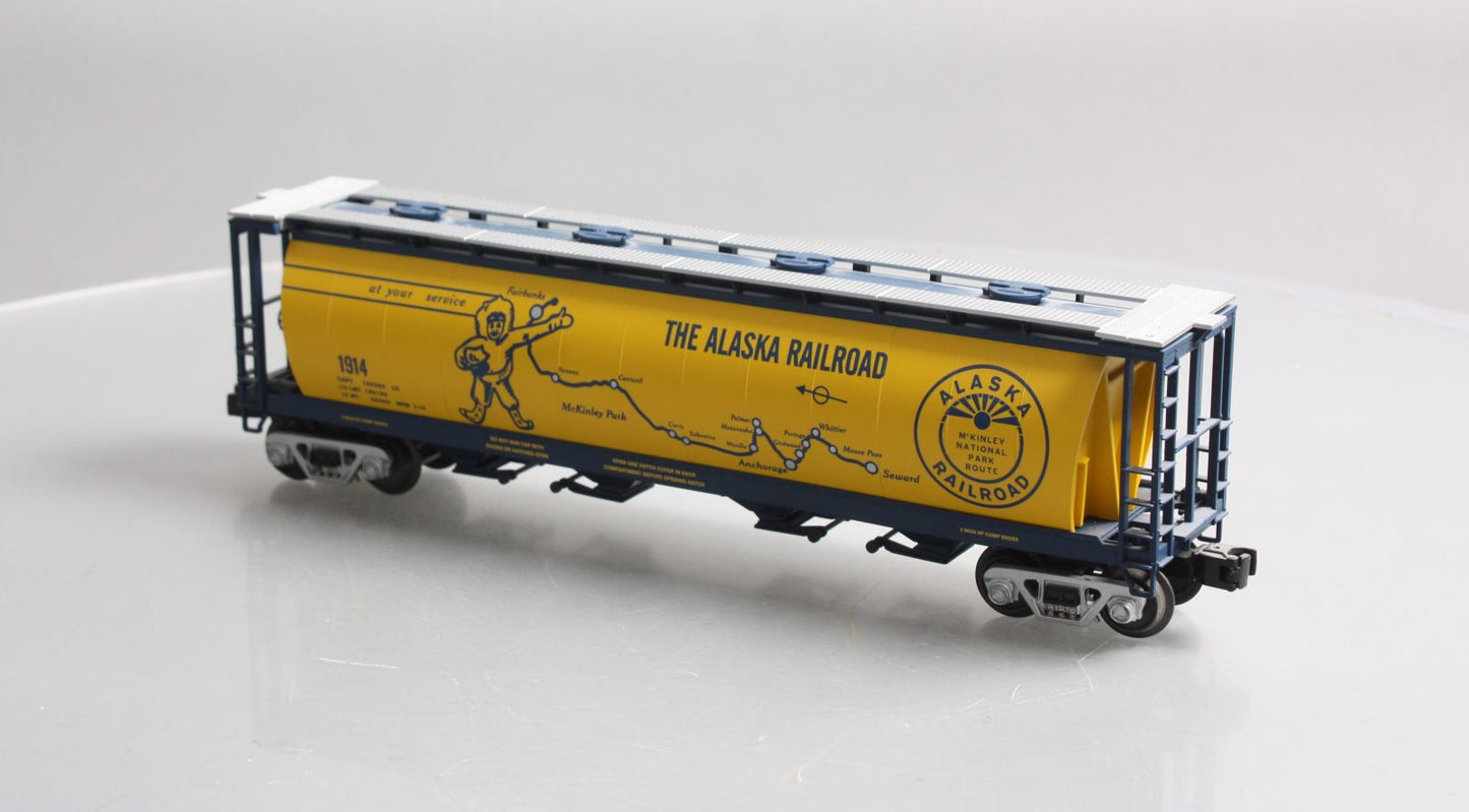 MTH 30-75225 Alaska Railroad 4-Bay Cylindrical Hopper Car #1914 MT/Box