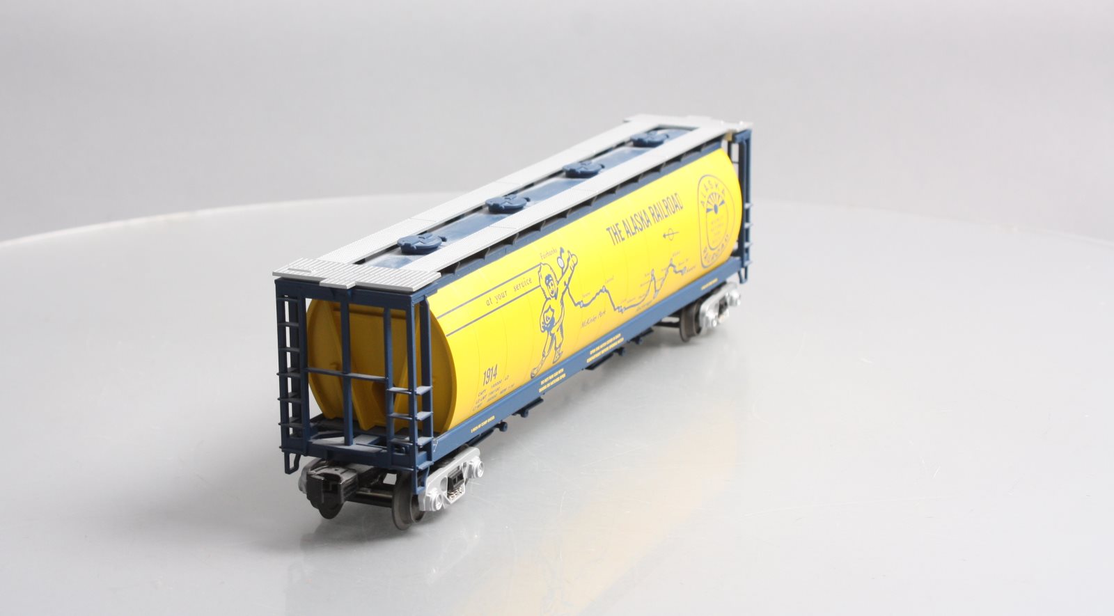 MTH 30-75225 Alaska Railroad 4-Bay Cylindrical Hopper Car #1914 MT/Box