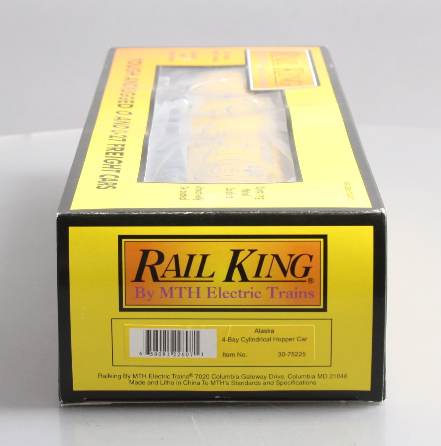 MTH 30-75225 Alaska Railroad 4-Bay Cylindrical Hopper Car #1914 MT/Box