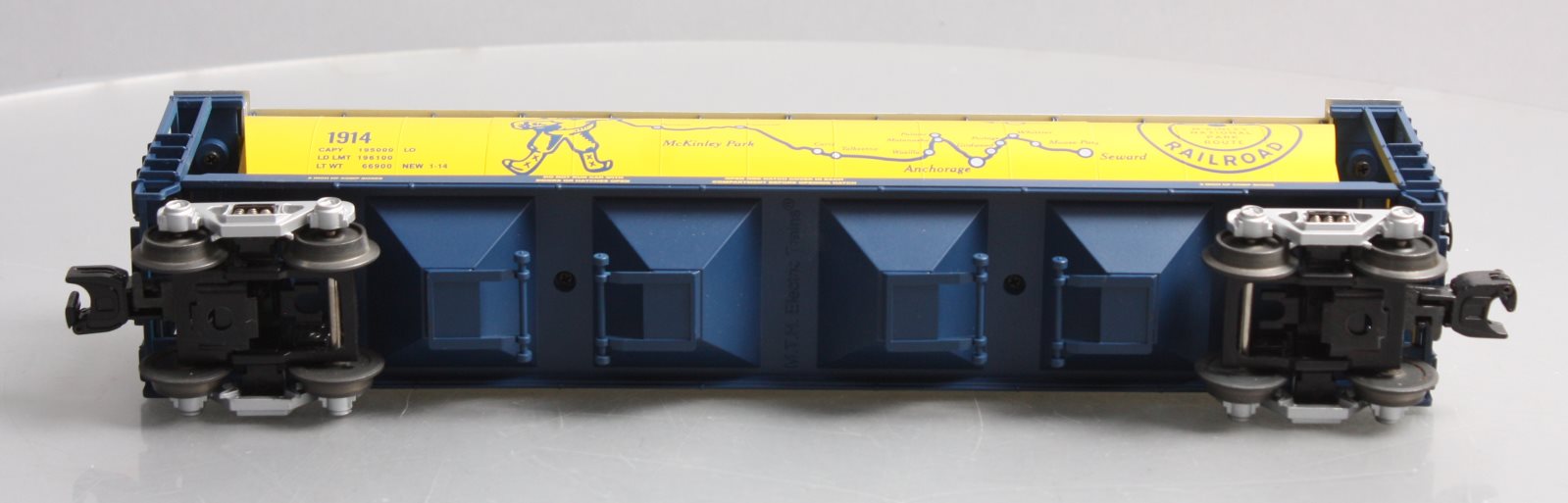 MTH 30-75225 Alaska Railroad 4-Bay Cylindrical Hopper Car #1914 MT/Box
