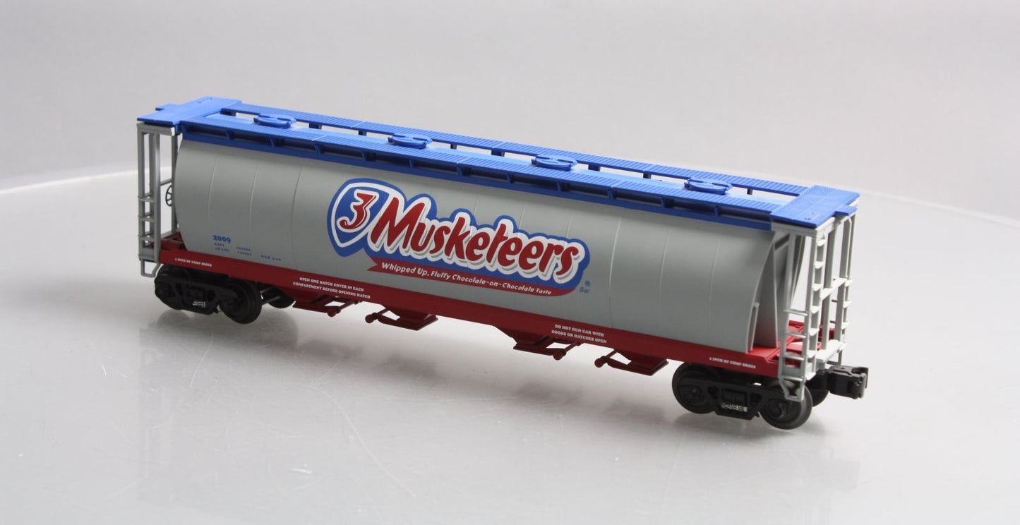 MTH 30-75301 3 Musketeers 4-Bay Cylindrical Hopper Car